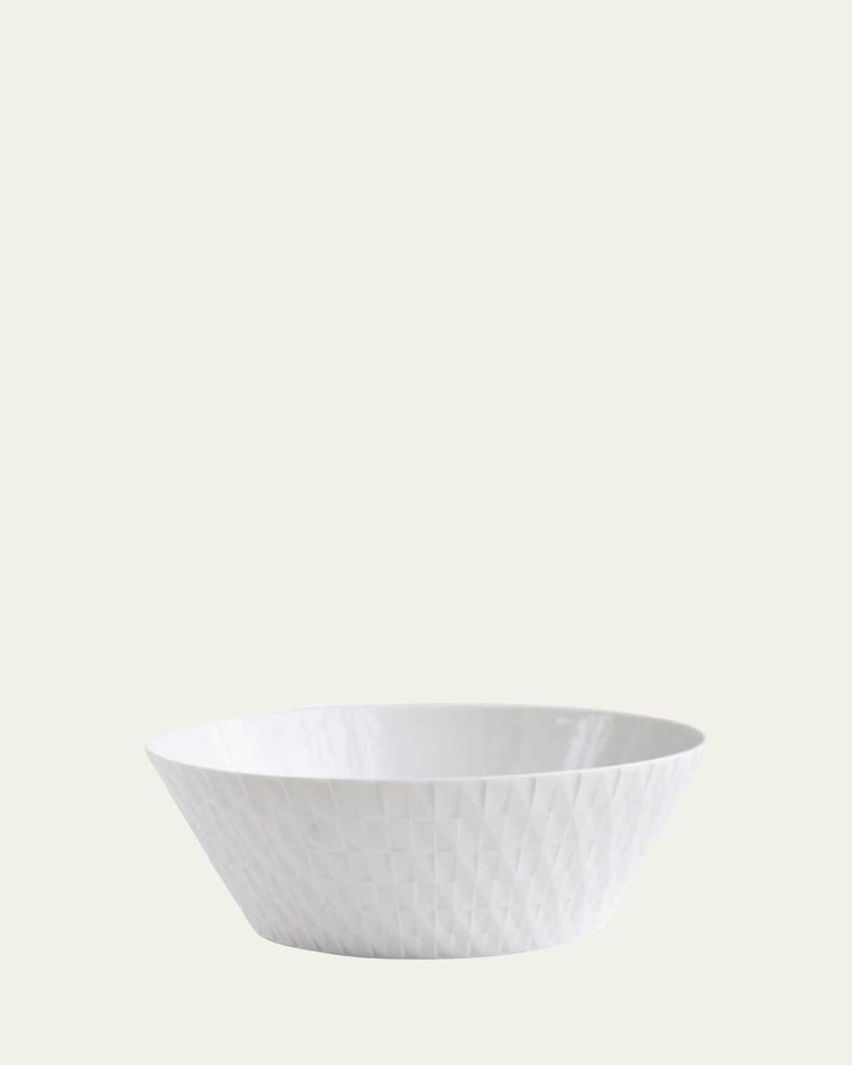 Twist White Salad Bowl, 9.5"